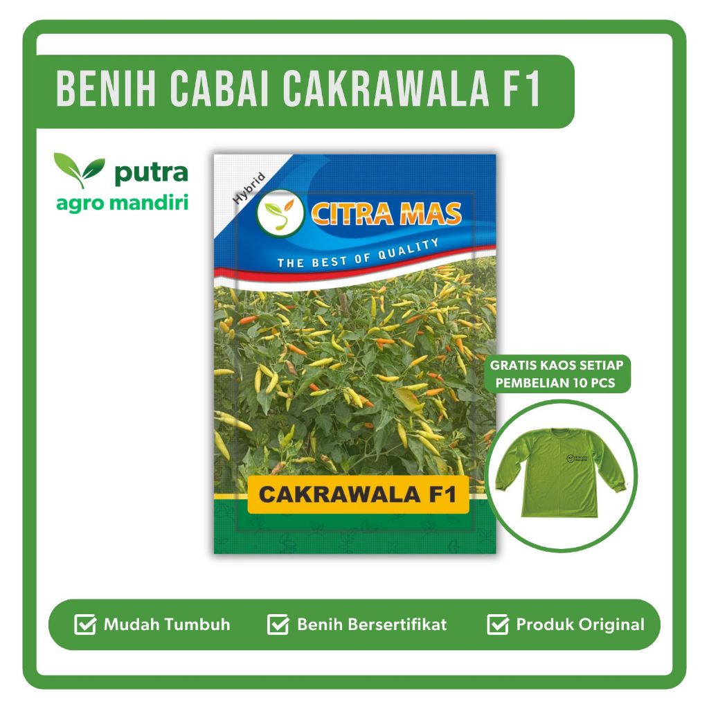 Benih Cabai Cabe Rawit Hibrida CAKRAWALA F1 Citra Mas isi ±10 gram