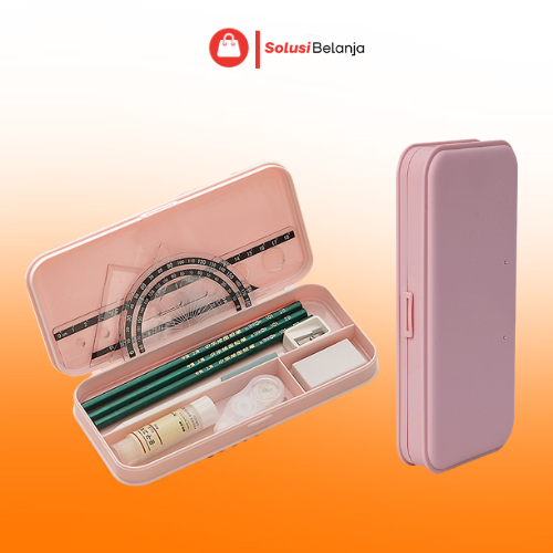 

Kotak alat tulis-sederhana matte, kotak alat tulis warna matte,kotak pensil kompartemen kapasitas besar multifungsi Y3431