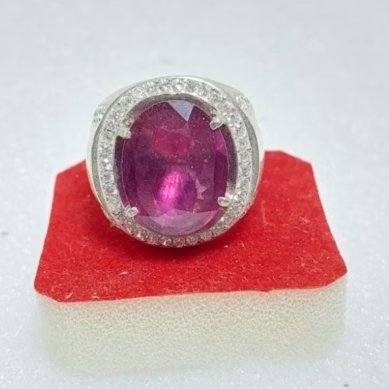 Cincin Perak Batu Ruby