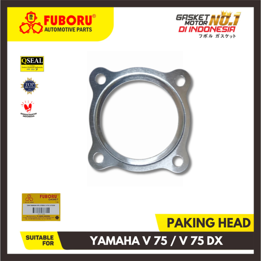 PAKING HEAD YAMAHA V 75 / V 75 DX GASKET PERPAK CYLINDER HEAD KOP ALUMUNIUM FUBORU