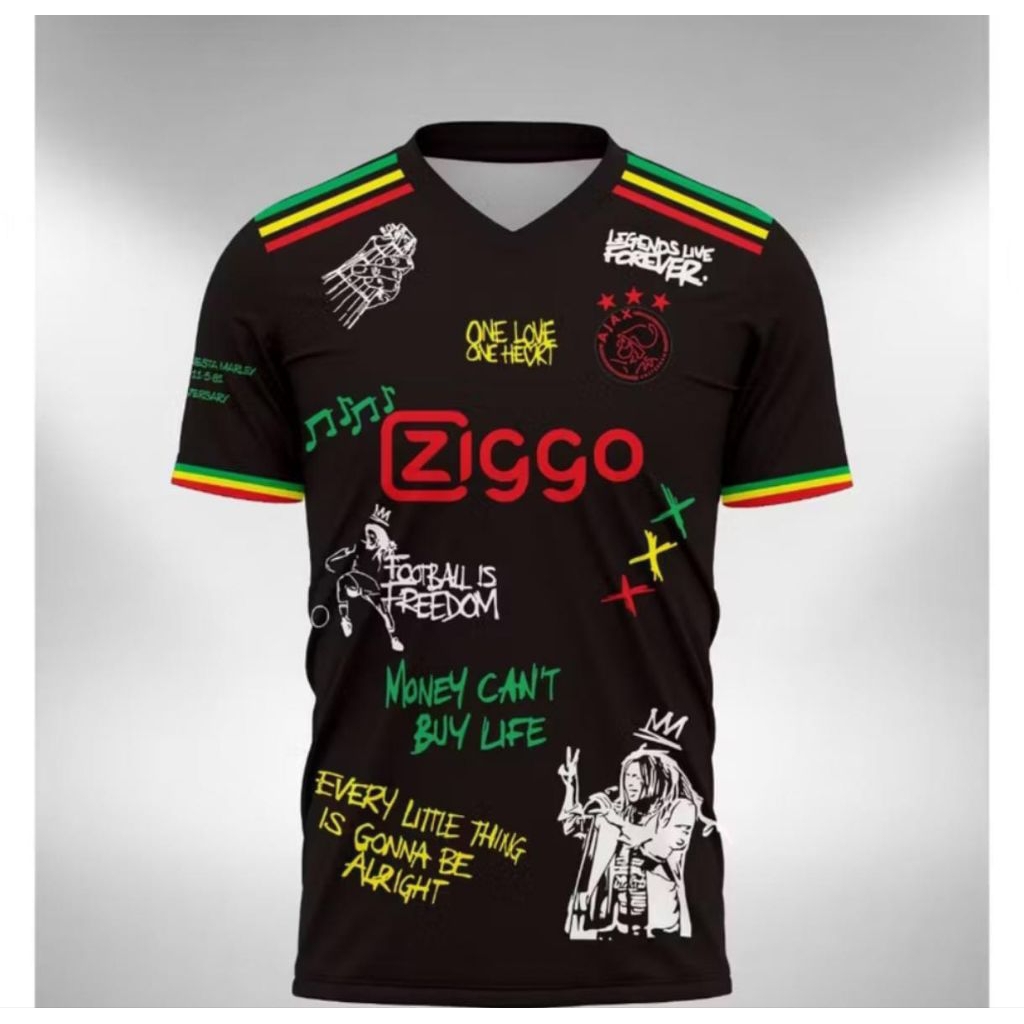 Jersey Kaos Bola AJAX BOB MARLEY Fullprinting
