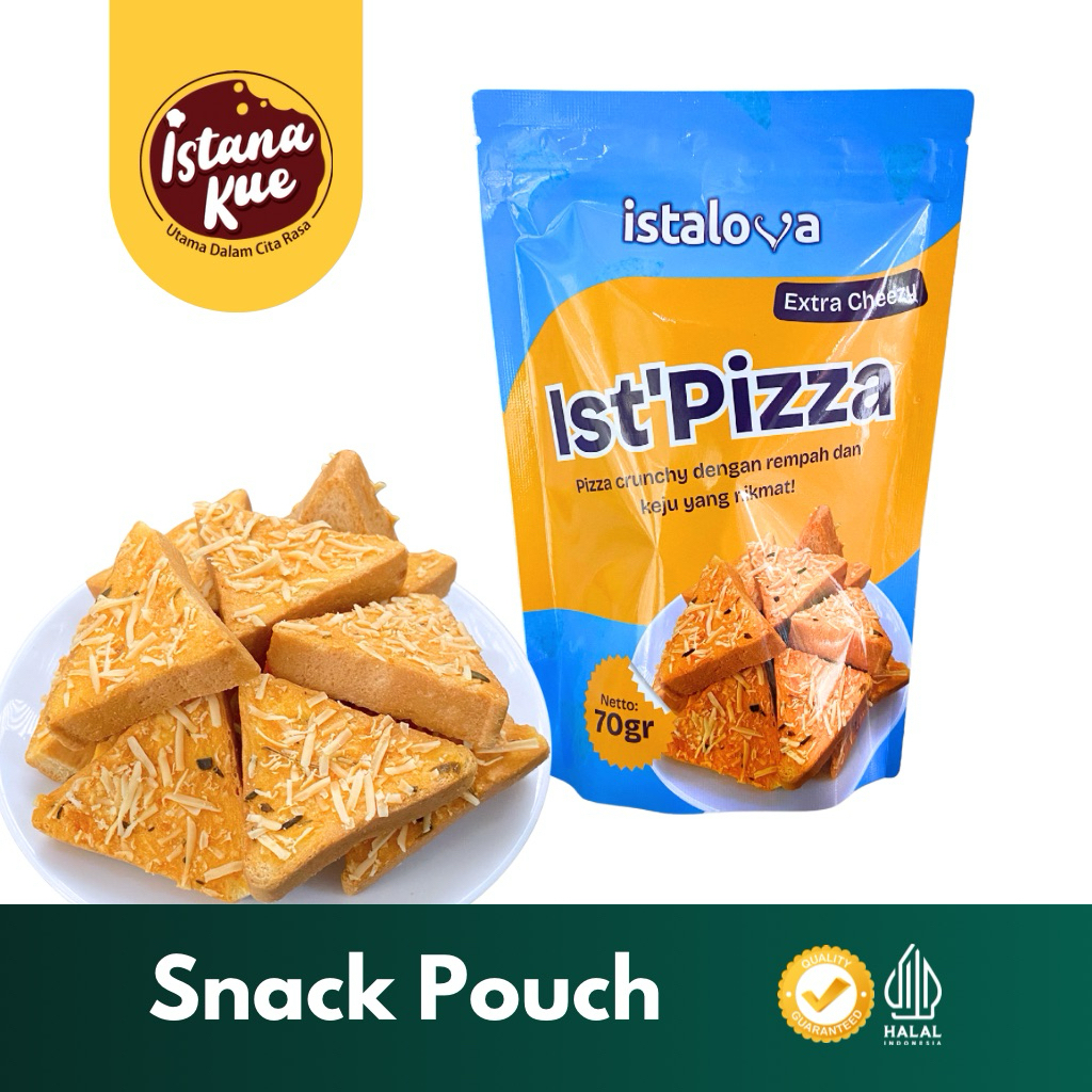 

Istana Kue Snack Pizza Crunchy Mini Size Extra Cheezy/Spicy 70gr