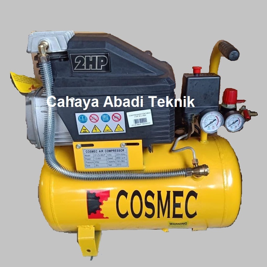 COSMEC AIR COMPRESSOR (KOMPRESOR ANGIN MINI) /PORTABLE LISTRIK 3/4HP 1PHASE 220V