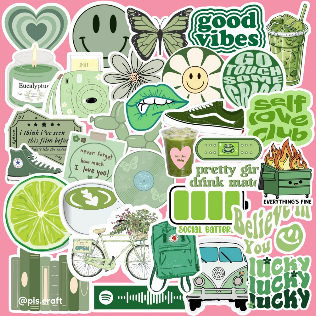 

STIKER DECORATION SCRAPBOOK GREEN SERIES