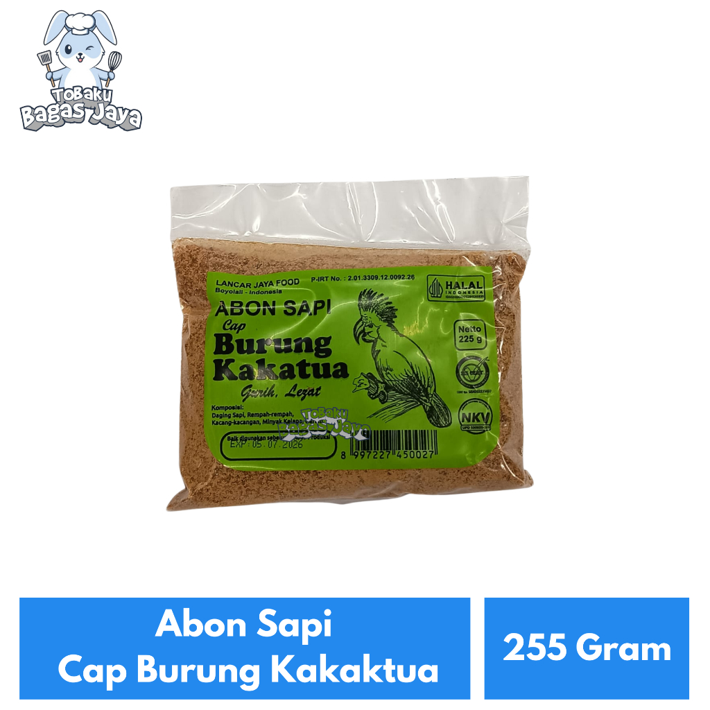 

Abon Sapi Cap Burung Kakatua 255 Gram