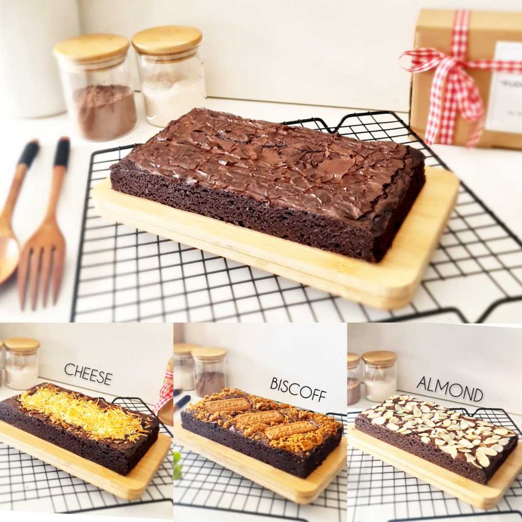 

BROWNIES BOEANA- Fudgy Brownies Panggang - Uk 20x10 - Pasti Nyoklat Banget - Fudgy Brownies Panggang - Brownies Panggang Premium Bandung