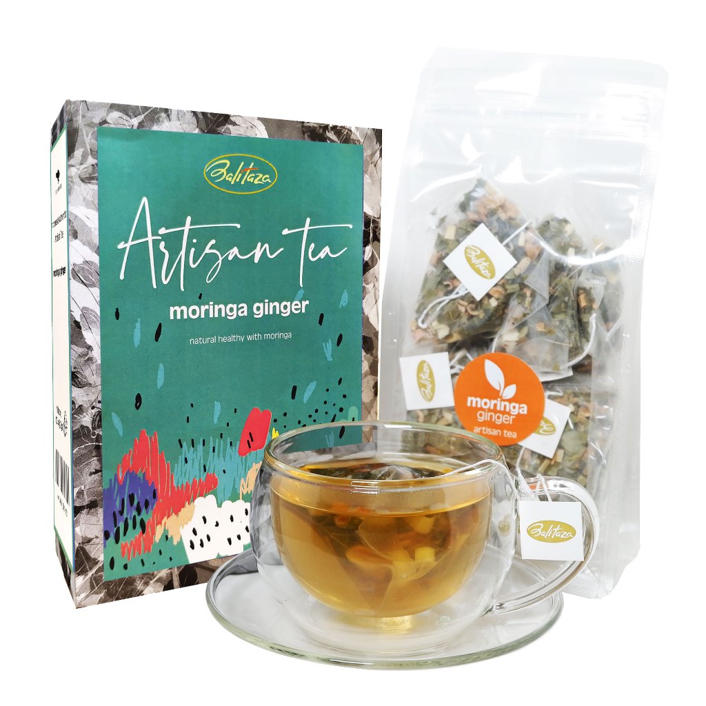 

Balitaza Moringa Ginger Tea 20gr(10 Tea bags)/box - Teh daun kelor - Teh Balitaza - Balitaza artisan tea