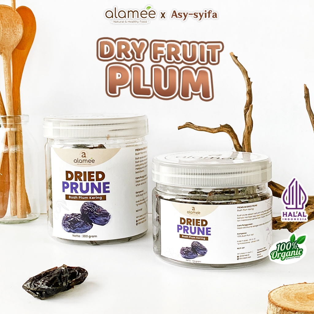 

ALAMEE Dried Prune Cemilan Buah Kering Sehat Buah Plum Kering Rendah Kalori Tanpa Biji PREMIUM 300gr
