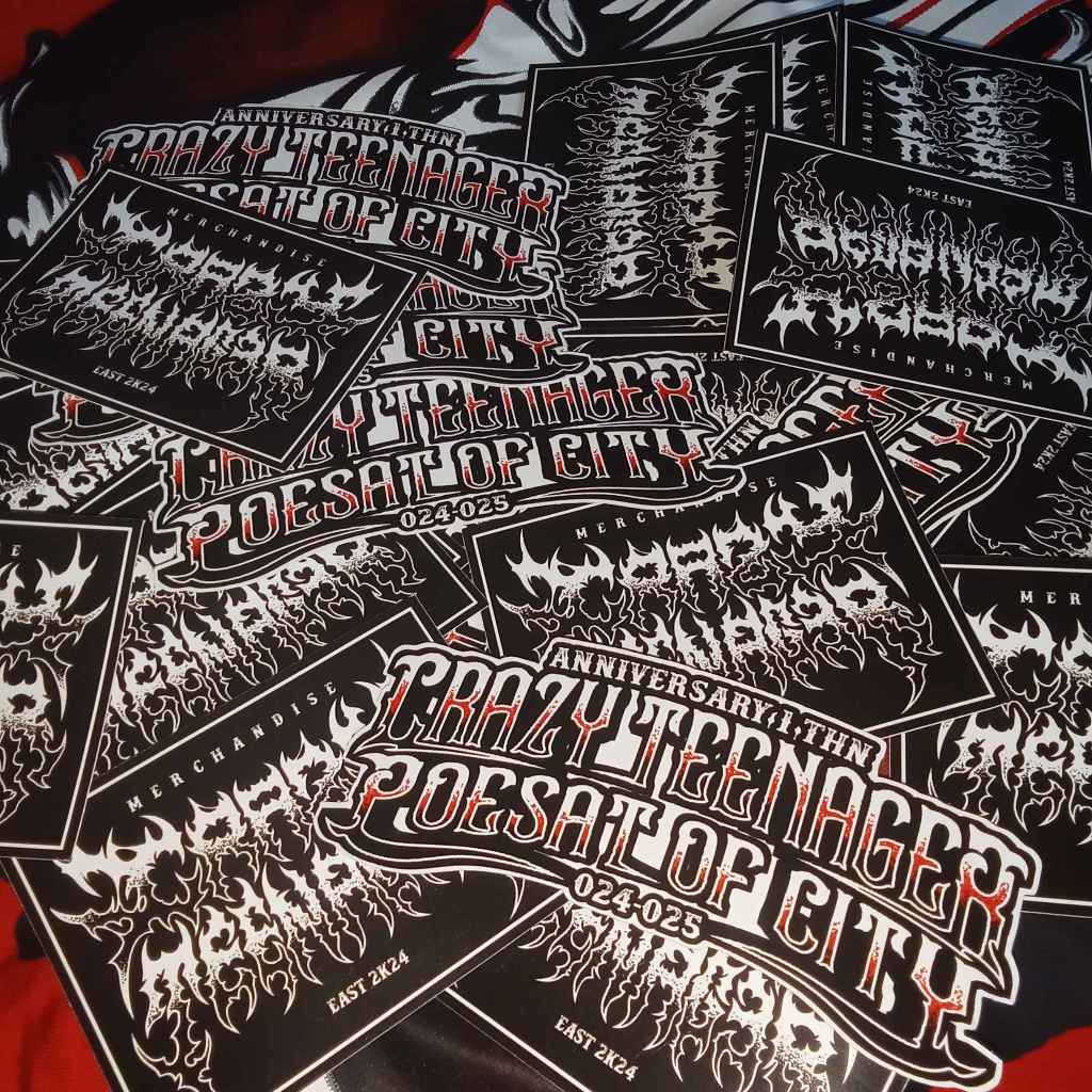 

Sticker crazy teenager artikel anniversary 1 thn || sticker tahan air