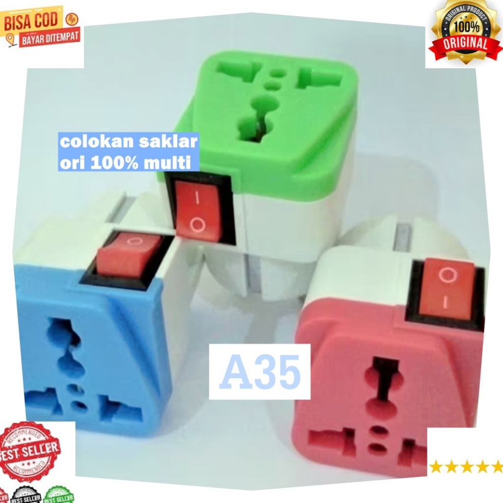 A35 KEPALA COLOK COLOKAN SAKLAR ORI 100% KEPALA COLOK LISTRIK SETRUM KABEL SAMBUNGAN MULTI OVER STEK