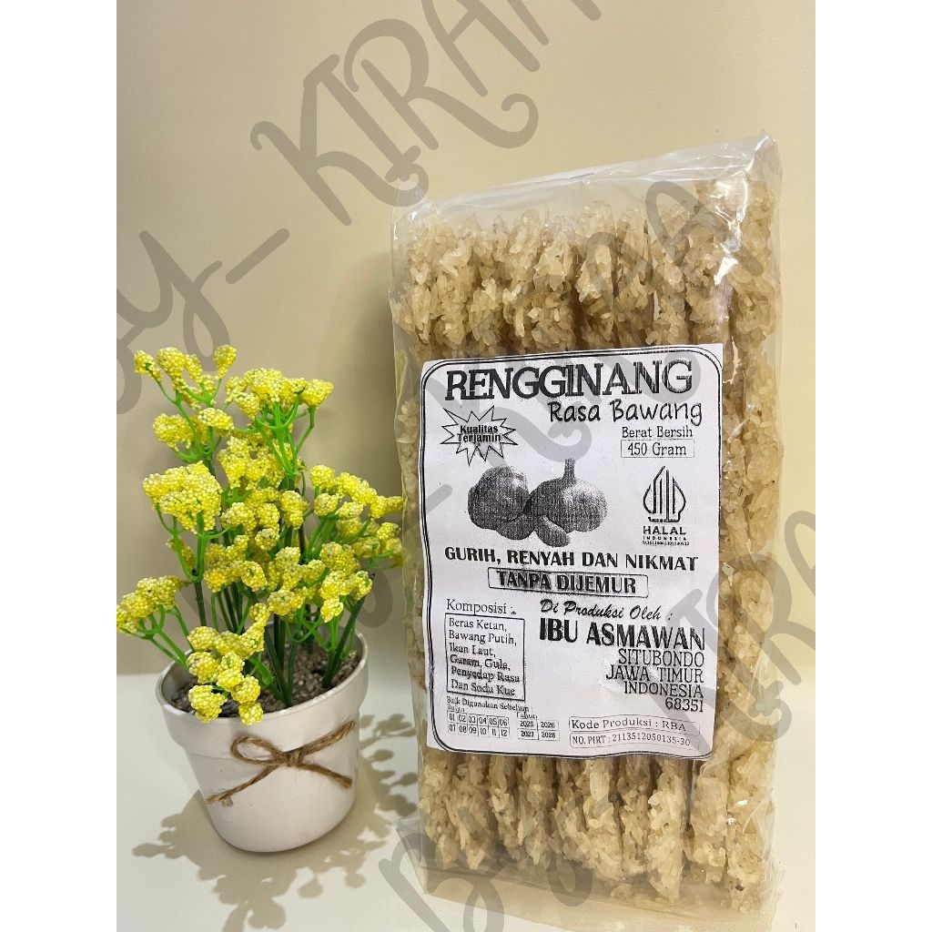 

Rengginang Gurih Rasa Bawang 450gr Asli Situbondo