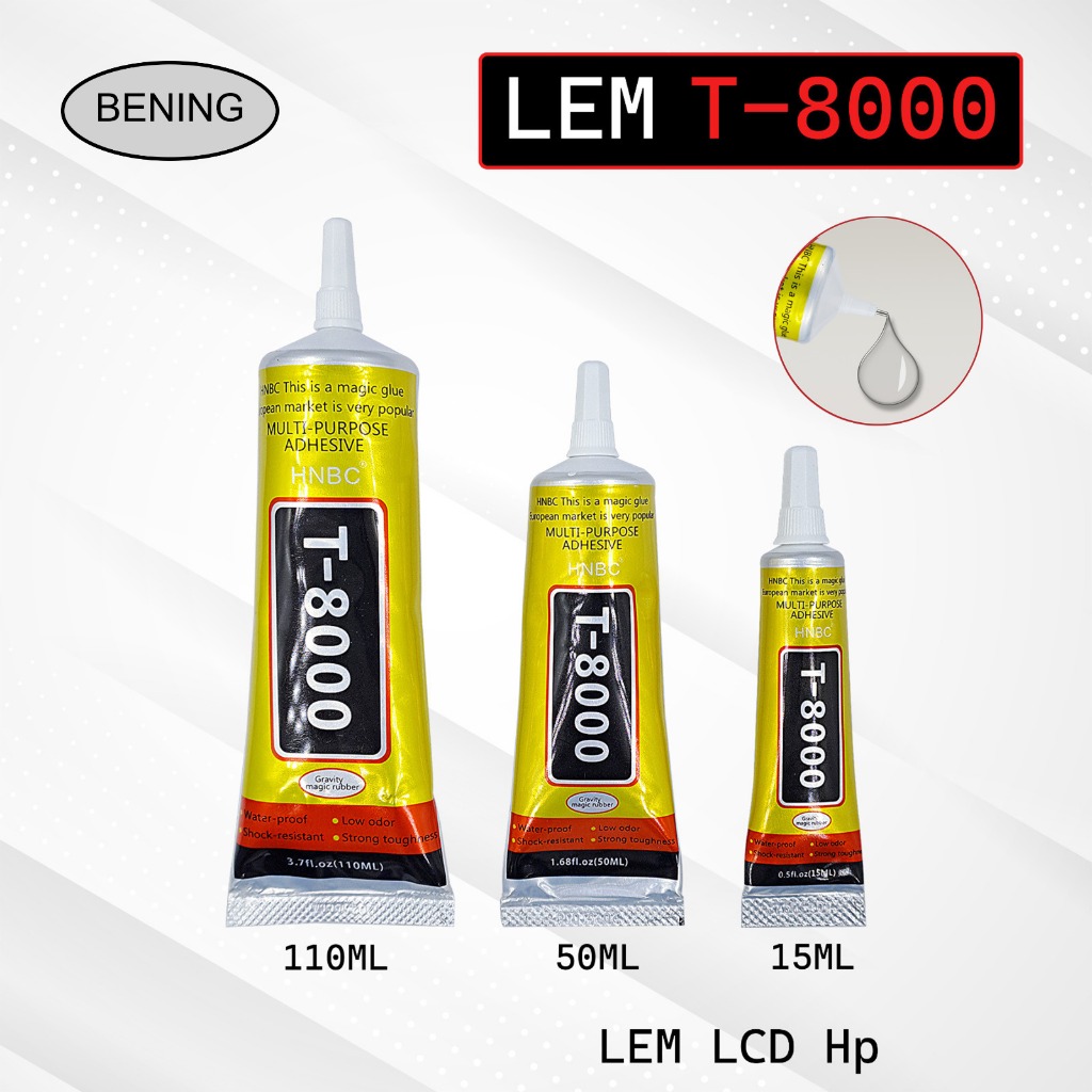 

Lem Lcd Lem T-8000 kecil sedang besar