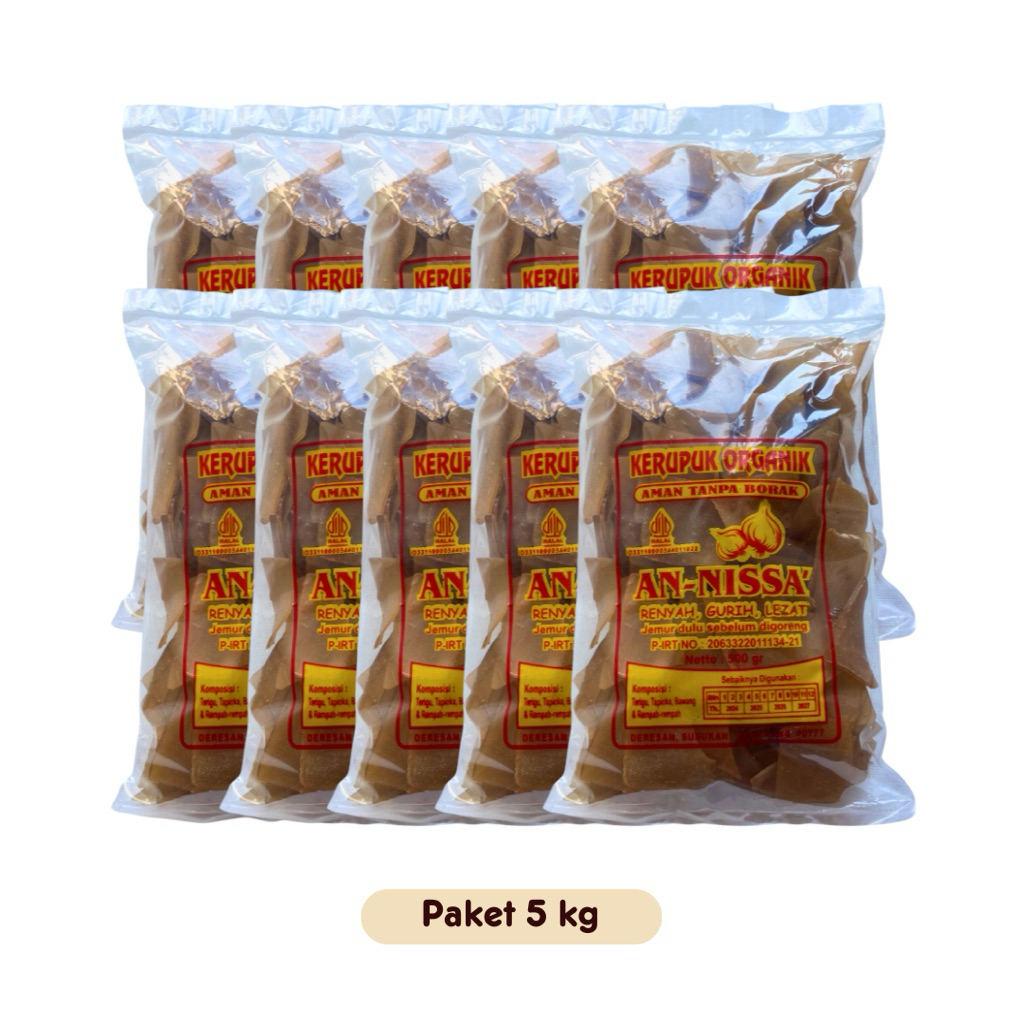 

[PAKET 5 KG] Kerupuk Bawang An-Nissa (500 gr x 10)