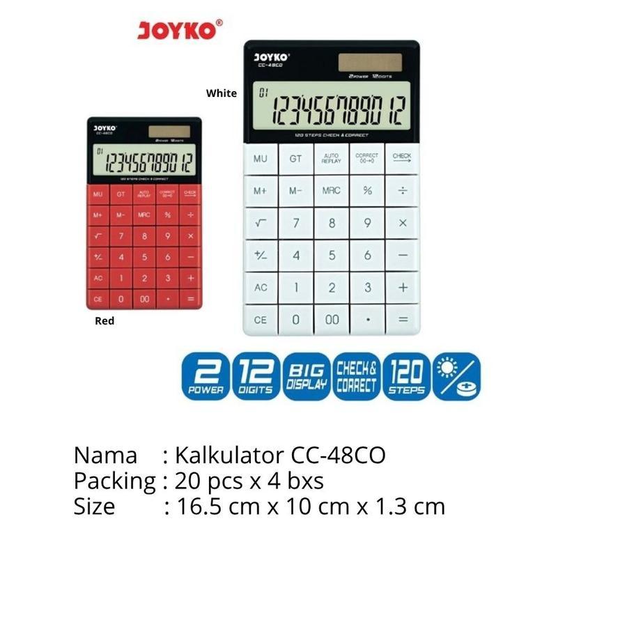 

Calculator Kalkulator Joyko CC-48CO 12 Digits Check Correct