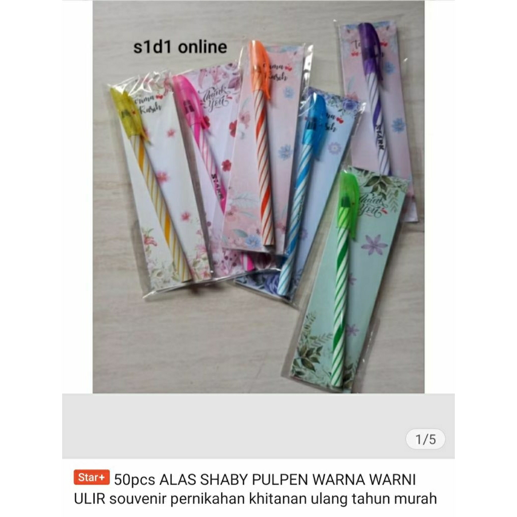 

50pcs pulpen souvenir nikah aqiqah ultah