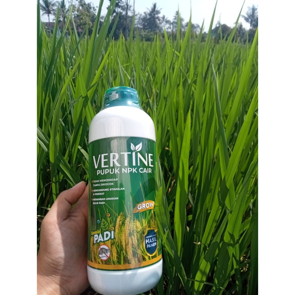 Pupuk sawah terbaik untuk padi.Pupuk mempercepat anakan padi. Vertine padi 1 Liter dan 2Liter.Pupuk 