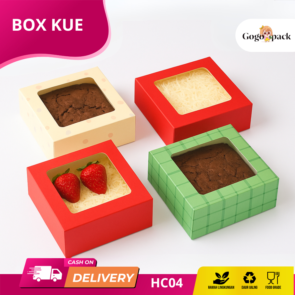 

Box Mika Kotak Kue / Kardus Makanan / Box Cake / Box kue / Box Brownies / Box Donat / Box Makanan / Box Pudding | HC04-HC17