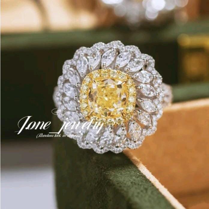 CICIN PERHIASAN BATU KOTAK KUNING KUALITAS PREMIUM