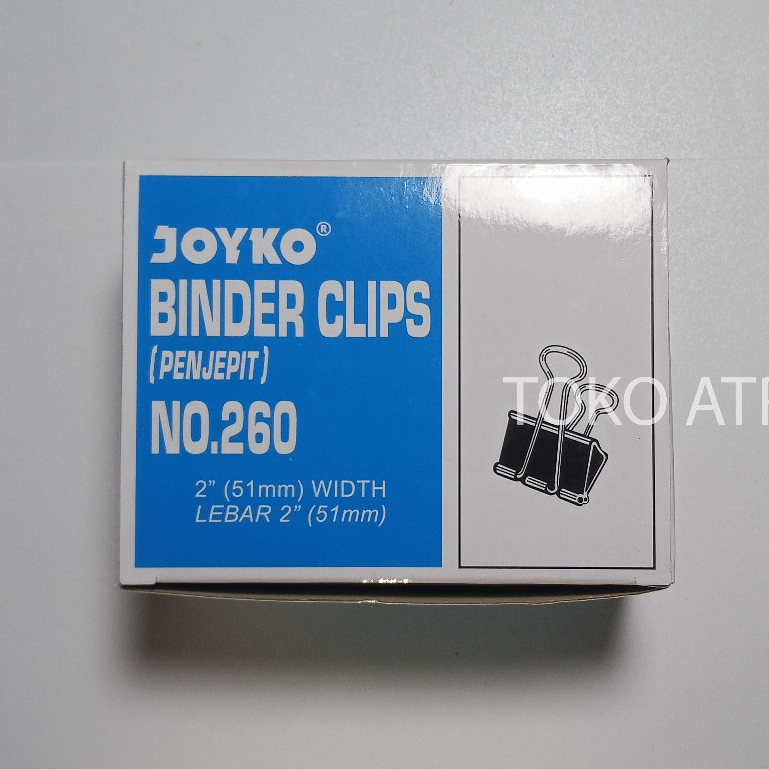

JOYKO Binder Clip / Klip / Penjepit Kertas No 260 / 1 Pak isi 12 pcs