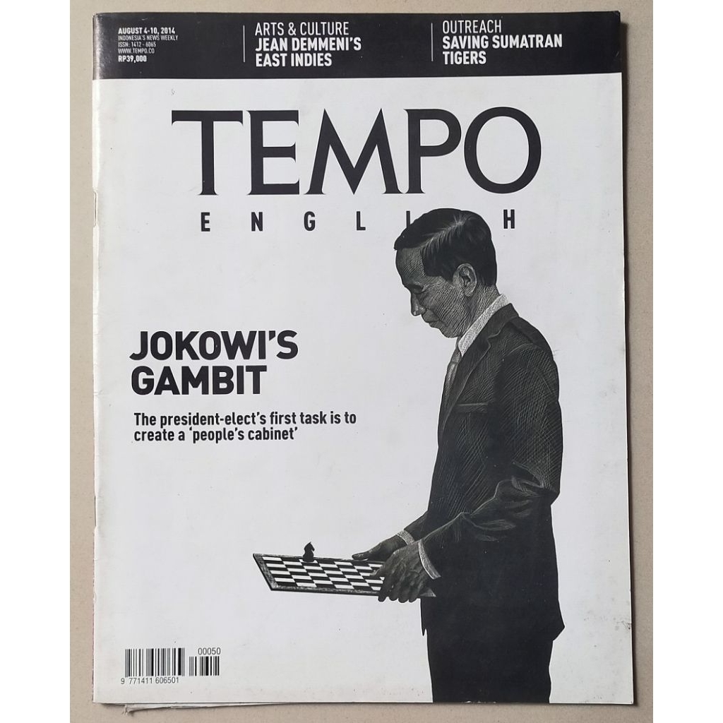 Majalah Tempo English 4 August 2014 : Jokowi's Gambit + Selingan Tempo : The Camera with 'Max Havela