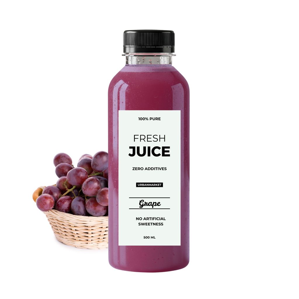 

Jus Anggur HItam Segar Cold Pressed 500 ml – 100% Buah Asli, Murni Tanpa Gula Tambahan
