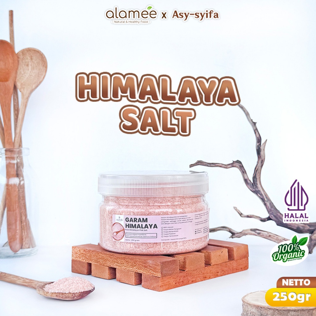 

Garam Himalaya Natural Original Pink Salt Premium Ukuran 250g
