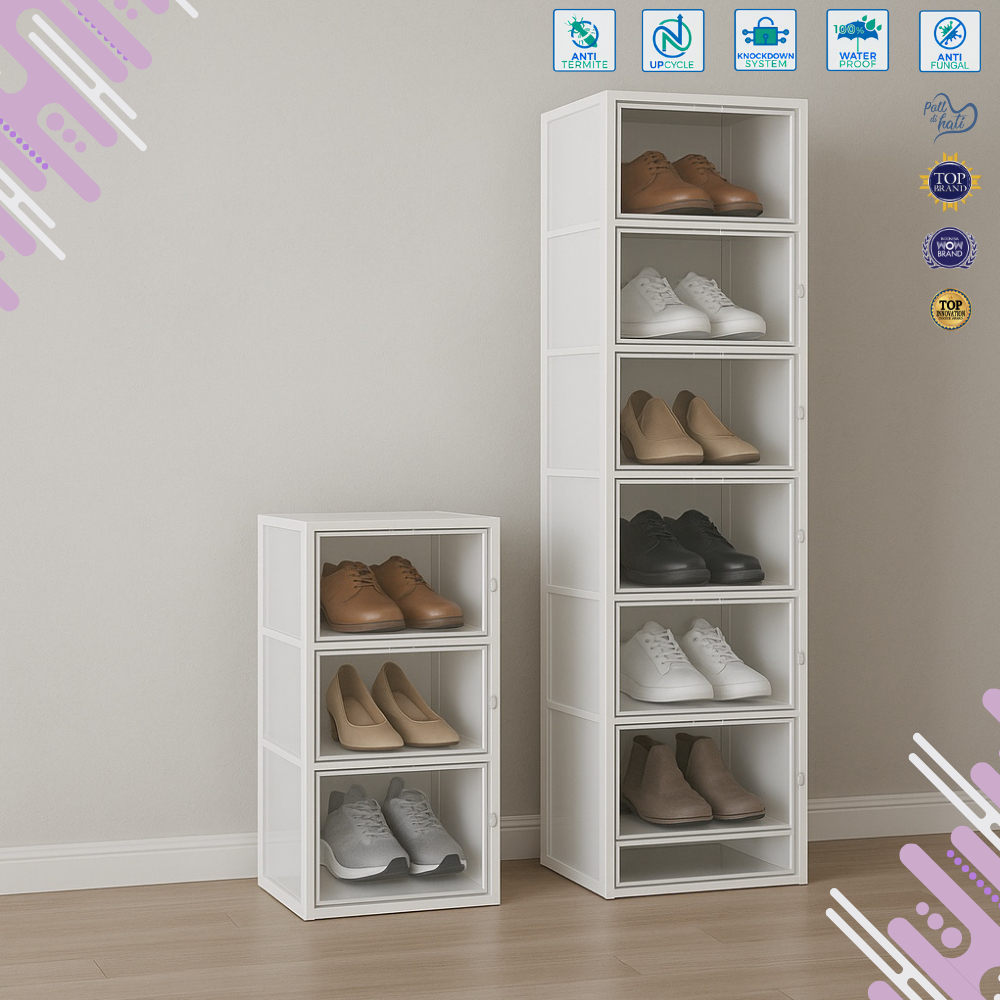 RAK SUSUN SERBAGUNA / RAK SEPATU LIPAT MINIMALIS || PERABOT RUMAH KITA