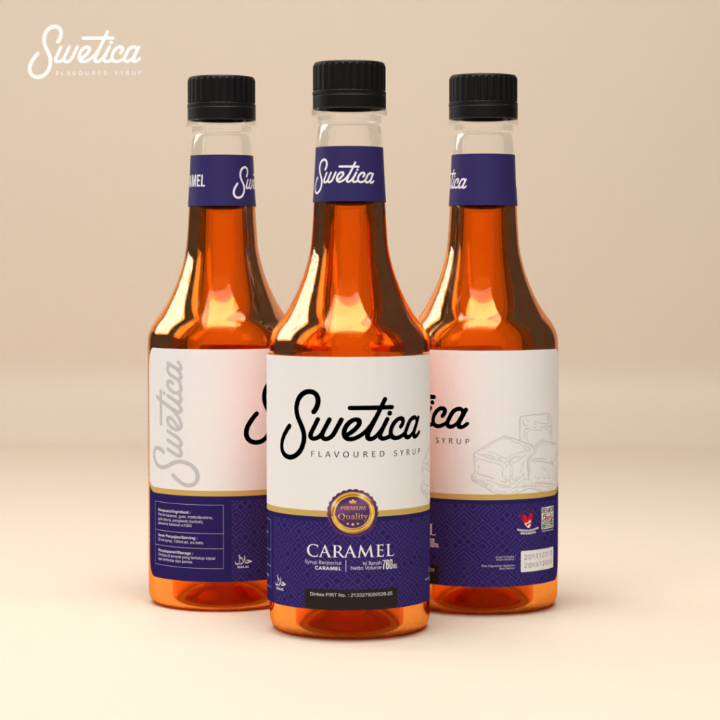 

Salted Caramel Syrup Premium Swetica 760ml Karamel Asin Bartender Kopi Horeca