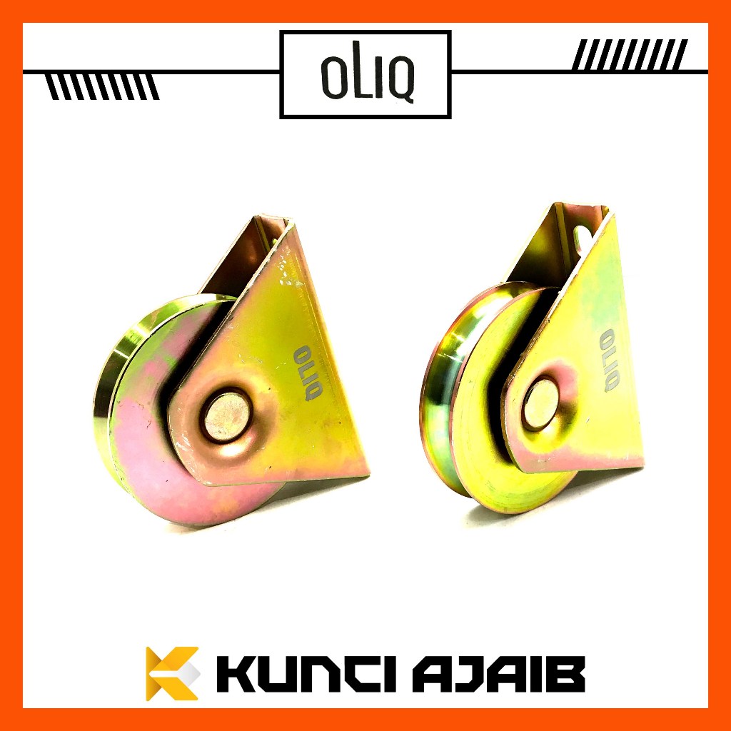 OLIQ Roda Pagar 4 Inch Gerbang Besi 100 mm 10 Cm Model U & V - Pintu Pager Kastor Troli Caster Troll
