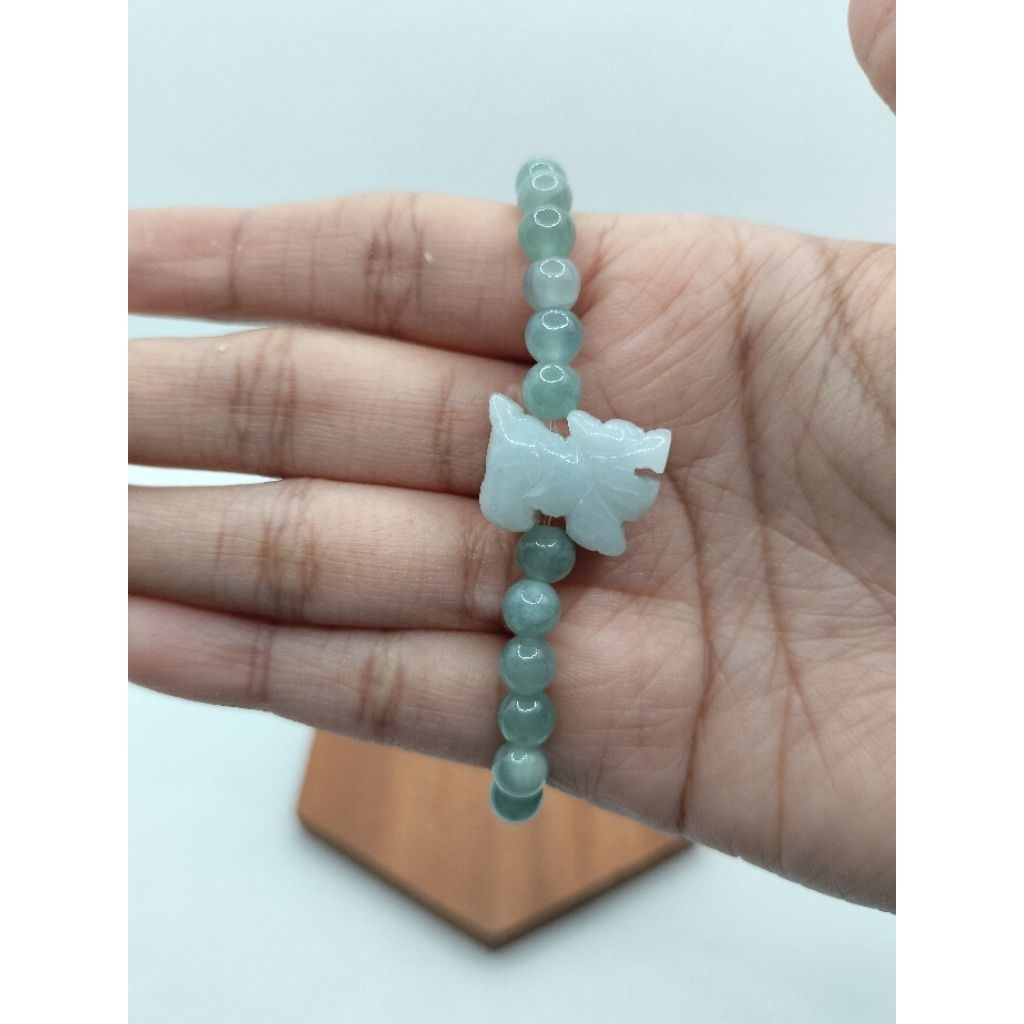 Giok Burma Spacer Qilin Bracelet (jadeite)