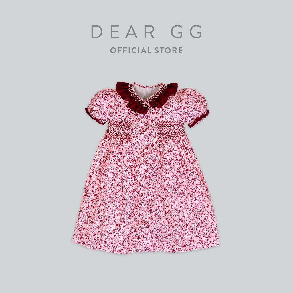 Dear GG - Sophie Dress - Holiday Manor - Holiday Collection 2024 - Hand Smock Dress untuk Anak Perem