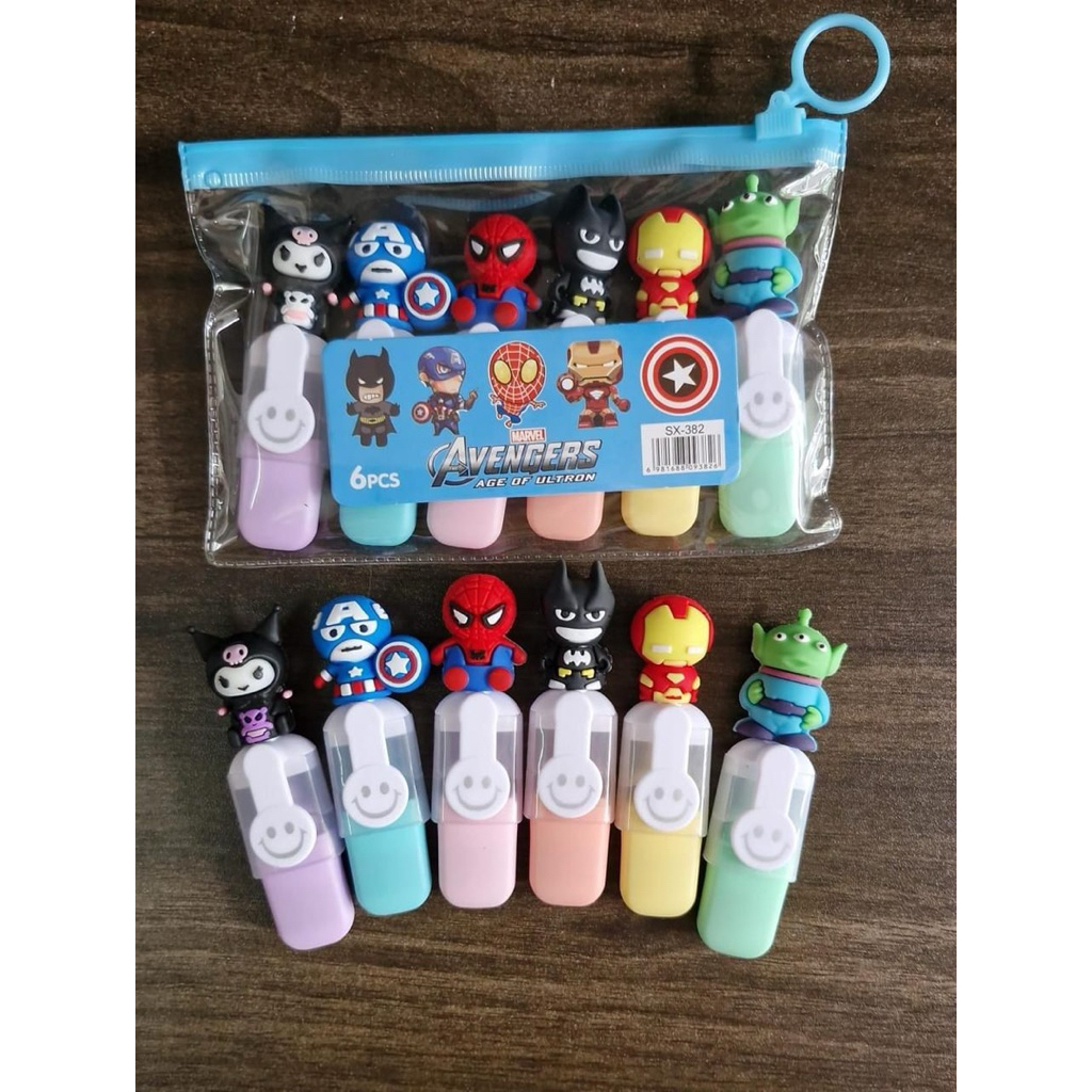 

stabilo warna set karakter avenger capybara crybaby labubu