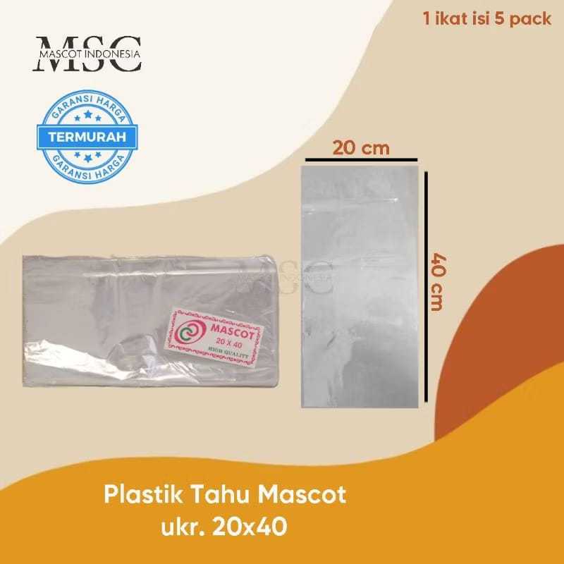 Plastik PP Tahu Bening Tipis | Plastik Tahu Merk Mascot Uk 20x40