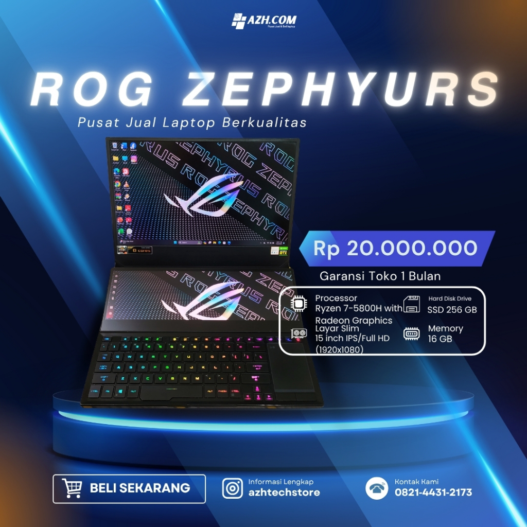ASUS ROG Zephyrus Duo 15 SE GX551QM – Laptop Gaming Dual Layar