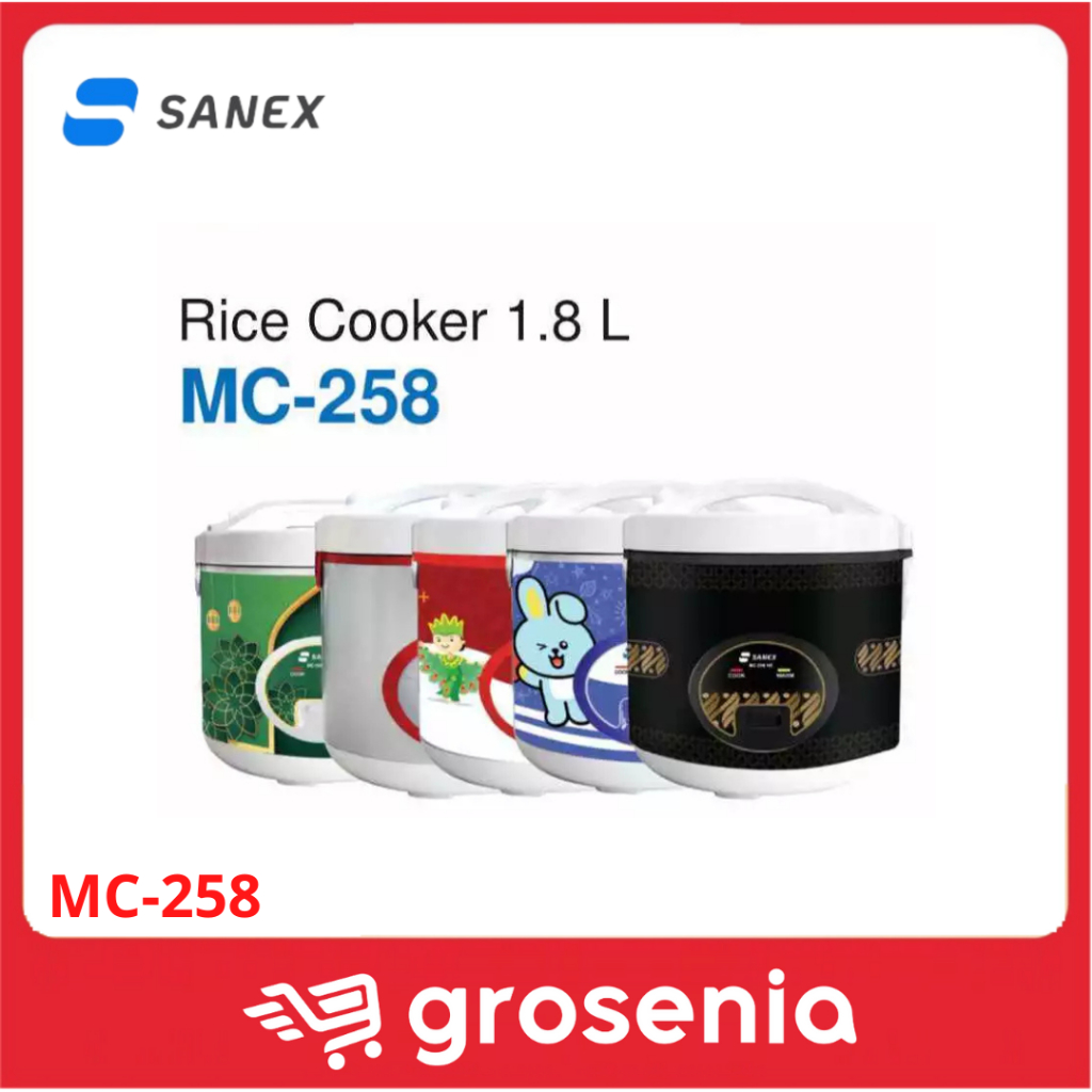 Sanex Rice Cooker Anti lengket 1.8 Liter Rice Cooker MC-258