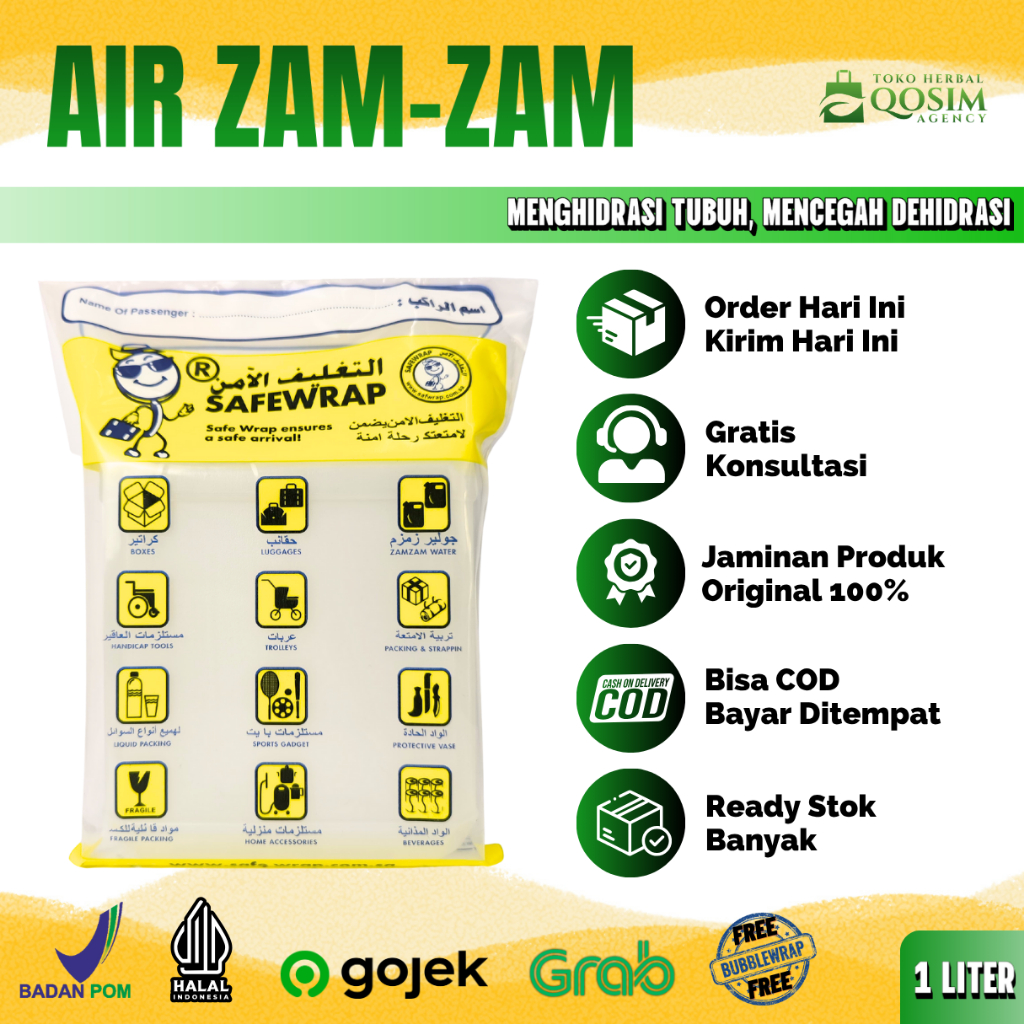 

Air Zam Zam 1 Liter Asli 100% Jerigen Safewrap