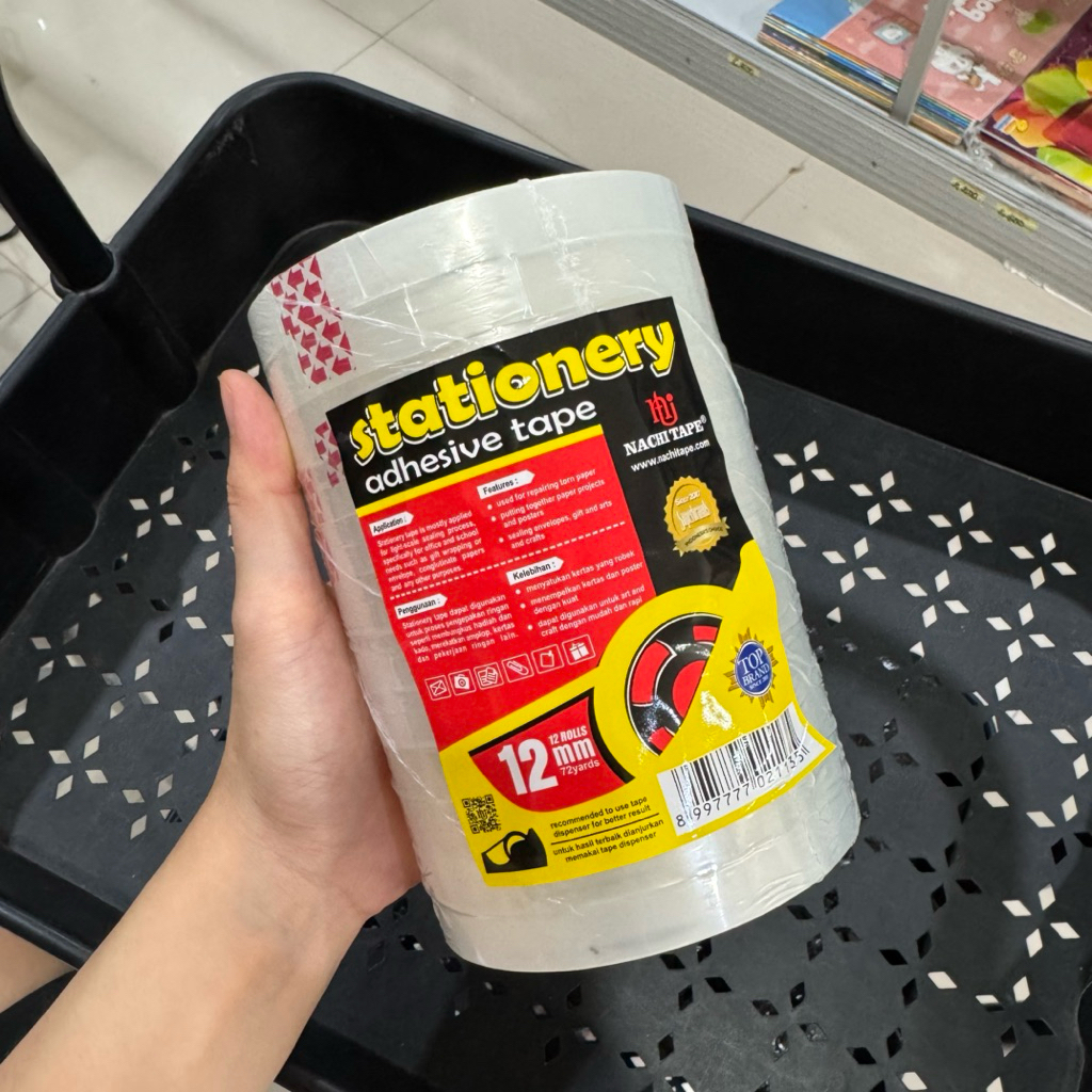 

[SLOP ISI 12] NACHI Isolasi Solasi Selotip Bening Stationery Tape Shring ½ inch (12mmx72yard) PER 1 SLOP ISI 12 ROLL murah berkualitas