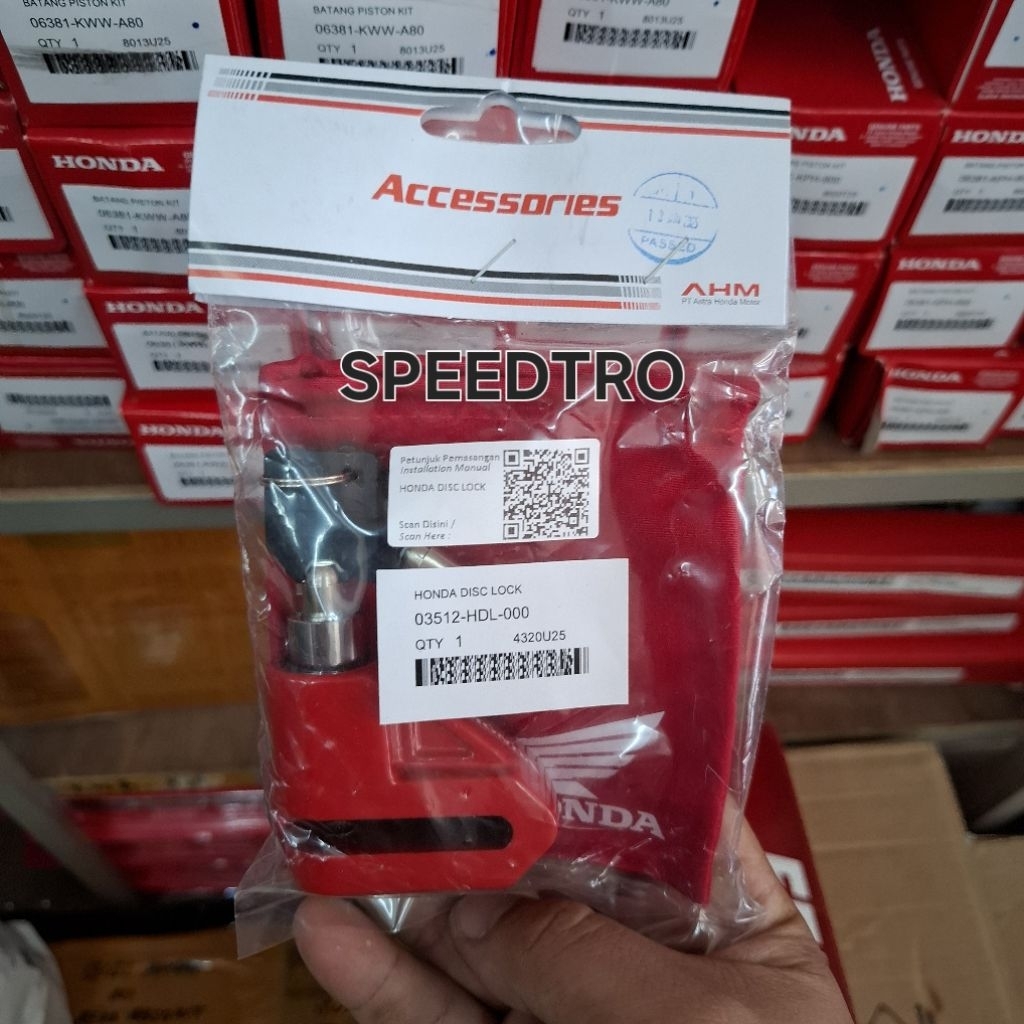 Kunci gembok cakram motor Gembok ban cakram motor honda Ori Original ahm 100%