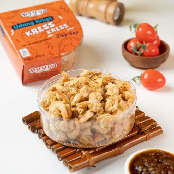 

BOGAJAYA Lauk UDANG KRISPI KRESS KRESS BOYYA 100Gr Siap Saji Oleh Oleh Surabaya