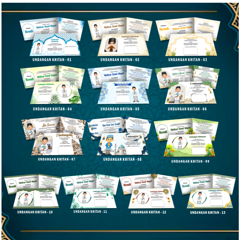 Undangan Khitanan, Sunatan Pakai Photo Undangan Khitan Modern Simpel