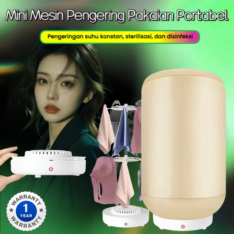 【COD】Mini Mesin Pengering Pakaian Portabel Pemanas Pengering Pakaian Lipat Listrik Pengering Otomati