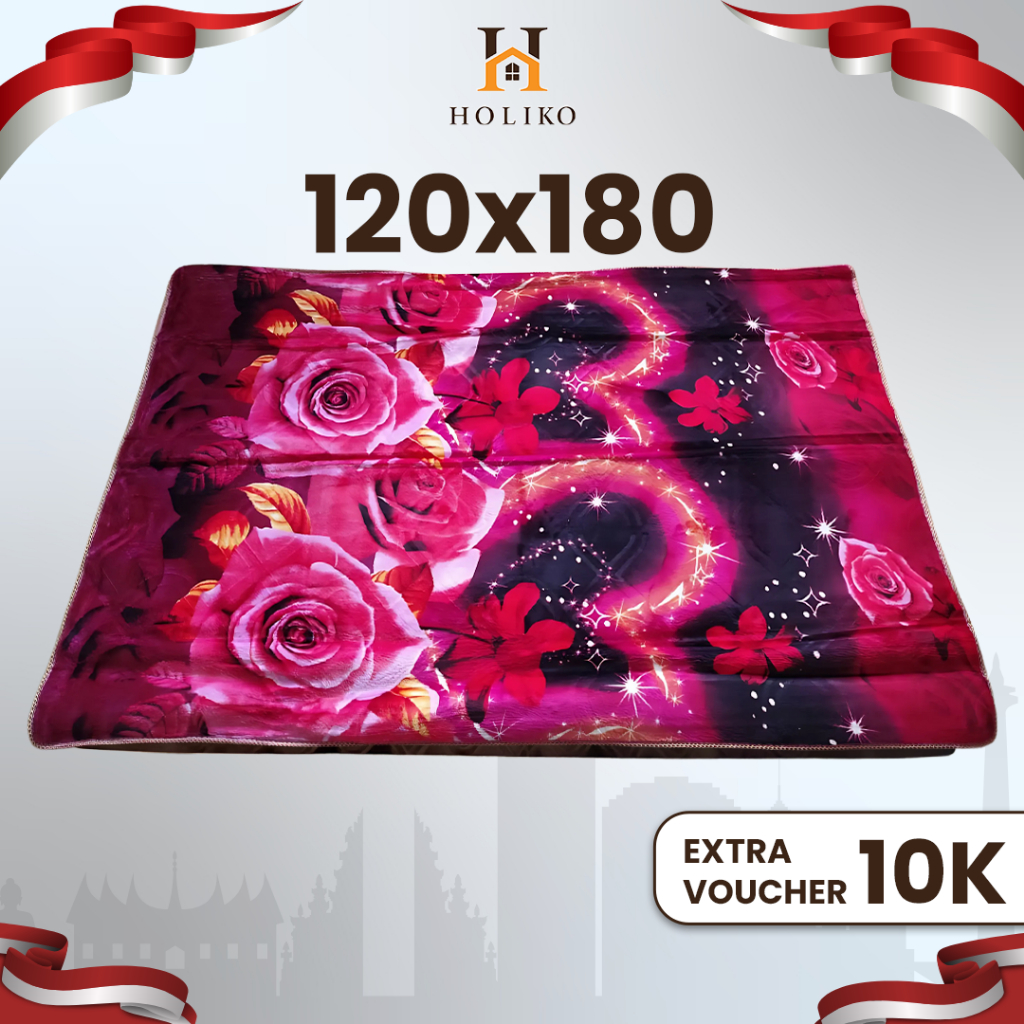 [HOLIKO] Karpet Busa Malaysia 120x180 Polyester Full Emboss