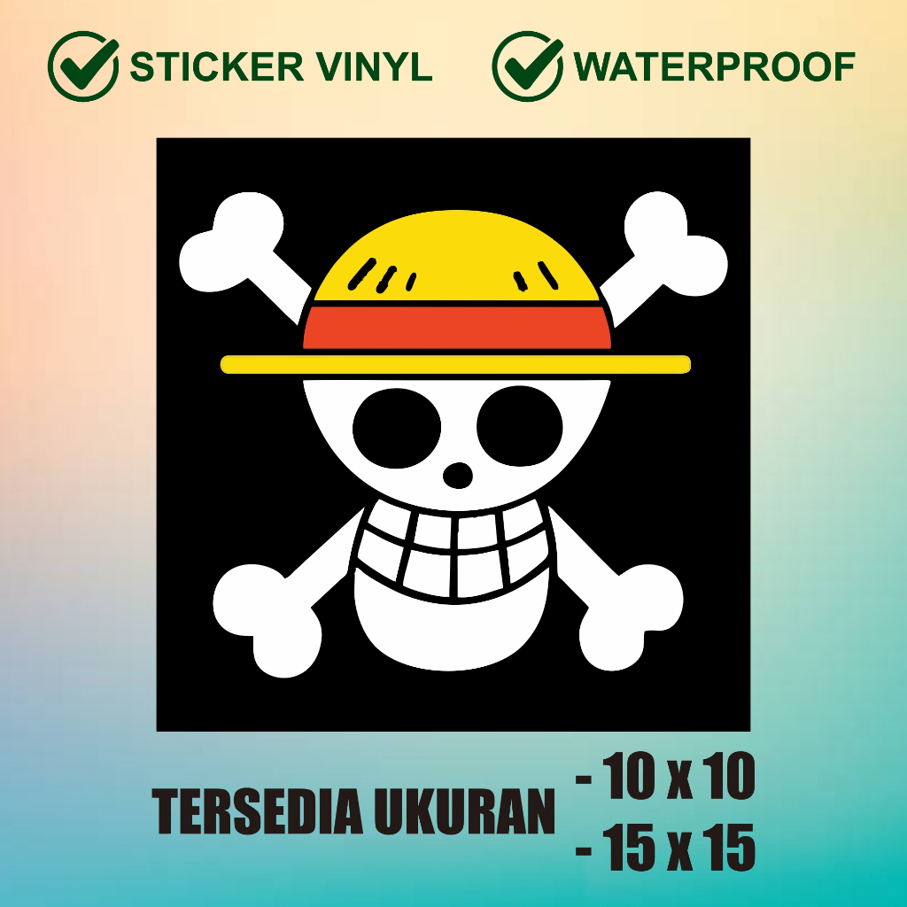 Stiker one piece - Stiker logo bajak laut One Piece - JOLLY ROGER ONE PIECE
