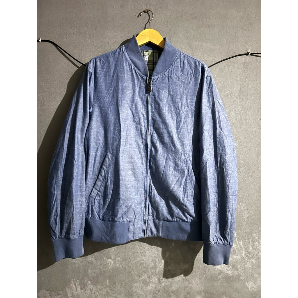 Uniqlo Chambray Harrington