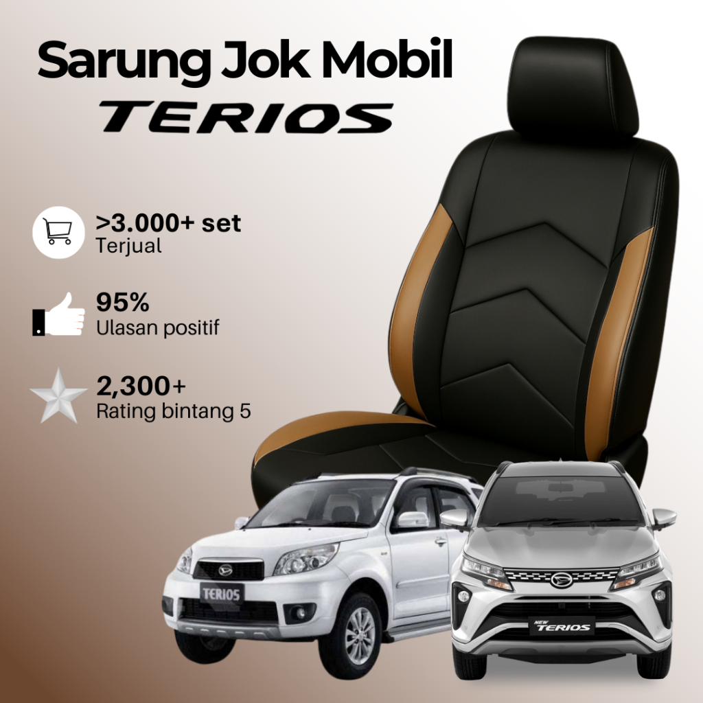 SARUNG JOK KULIT RUSH TERIOS COVER JOK MOBIL KULIT SINTETIS 100% HARGA TEMURAH LANGSUNG PRODUSEN