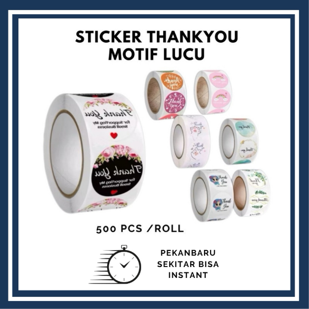 

STICKER THANKYOU ROLL ISI 500 PCS STIKER TERIMA KASIH LABEL UKURAN 2.5CM