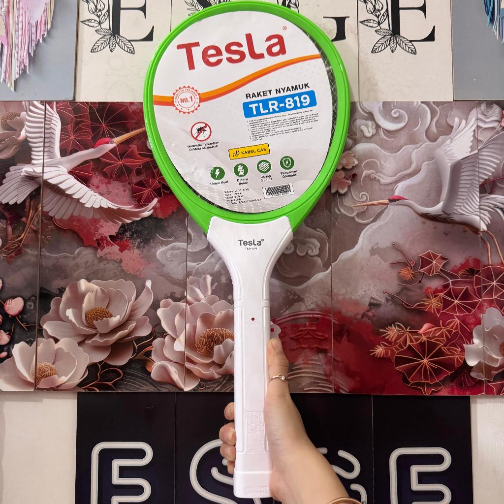 ORIGINAL RAKET NYAMUK TESLA TLR-819 RAKET LISTRIK AMPUH USIR NYAMUK SEKALI SETRUM LED DAN BATERAI