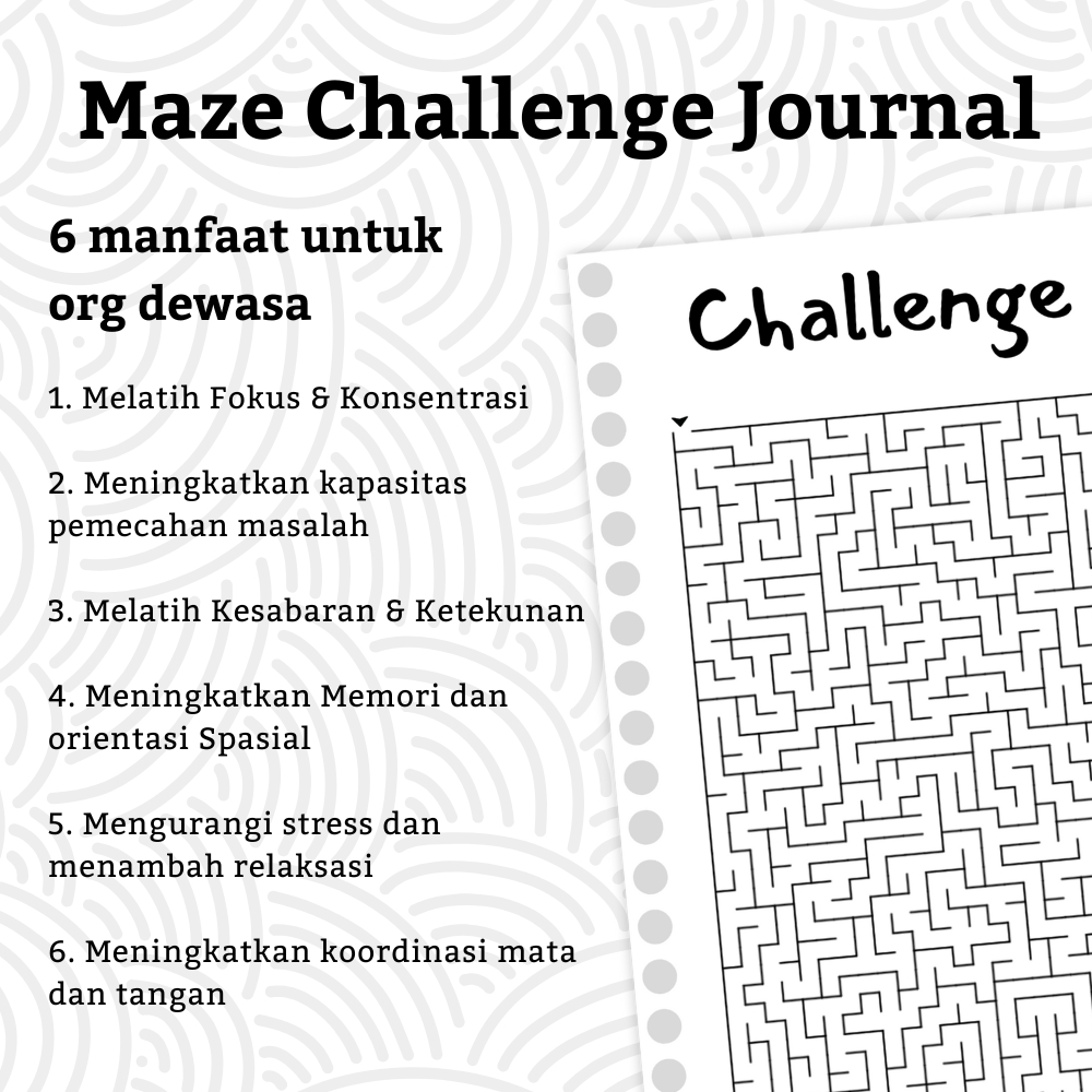 

Maze - journal dewasa labirin adult activity workbook puzzle