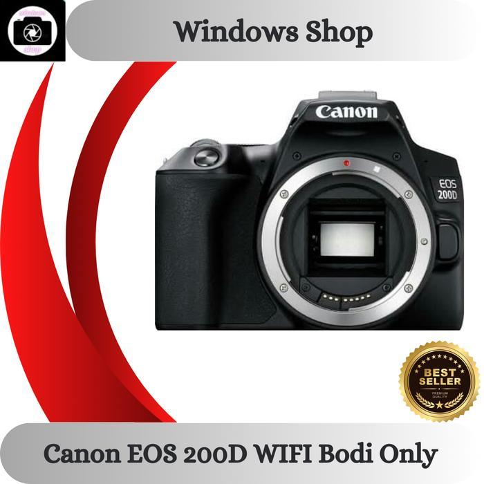 Canon EOS 200D WIFI Bodi Only Kamera DSLR Baru Original 100% Garansi 1 Tahun Sensor 24.2MP CMOS Pros