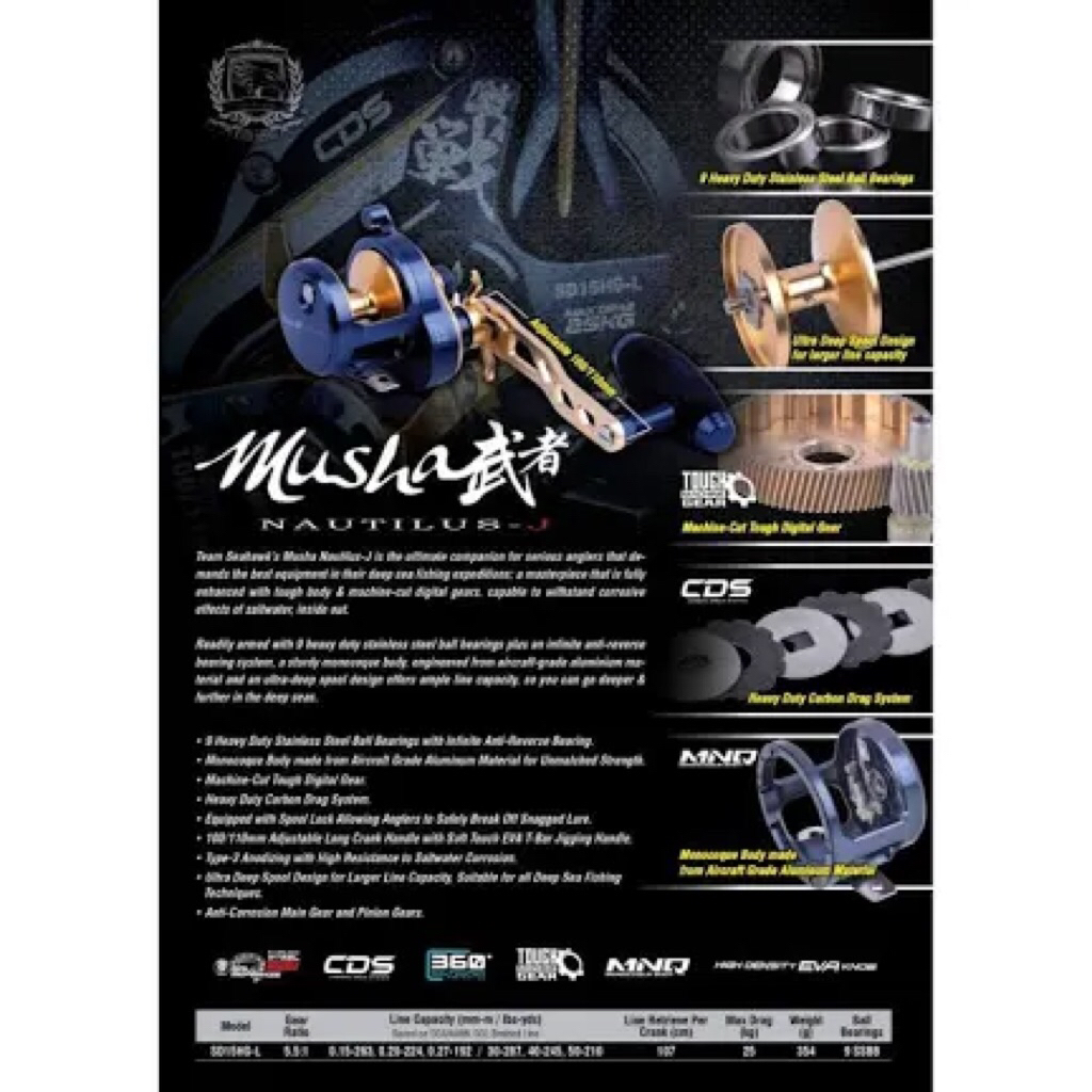 Reel Overhead SEAHAWK MUSHA nautilus - J